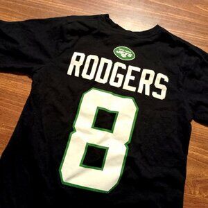 AARON RODGERS T-SHIRT - Long Sleeve Kids Small // Jets Football NFL tee shirt